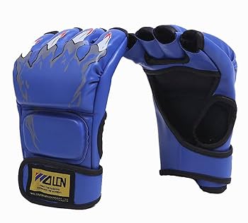Amazon | オープンフィンガーグローブ 【青 ブルー】総合格闘技